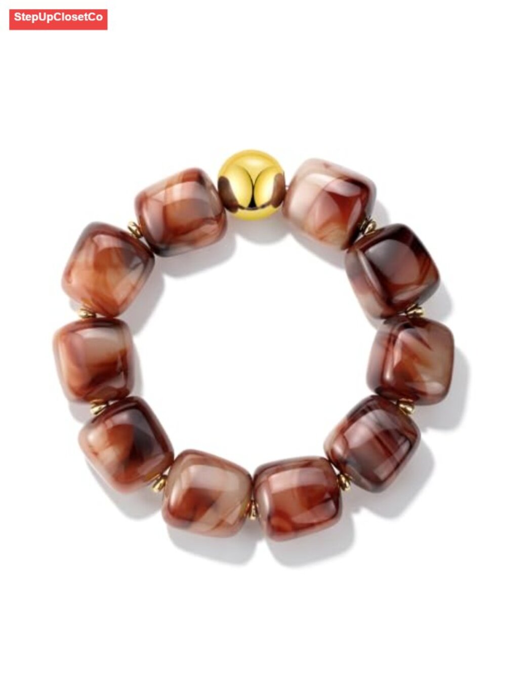 Chunky Bead Bracelet for Women Summer Boho Stretch Jewelry Stackable Gift